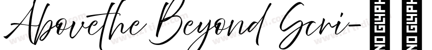 Abovethe Beyond Scri字体转换